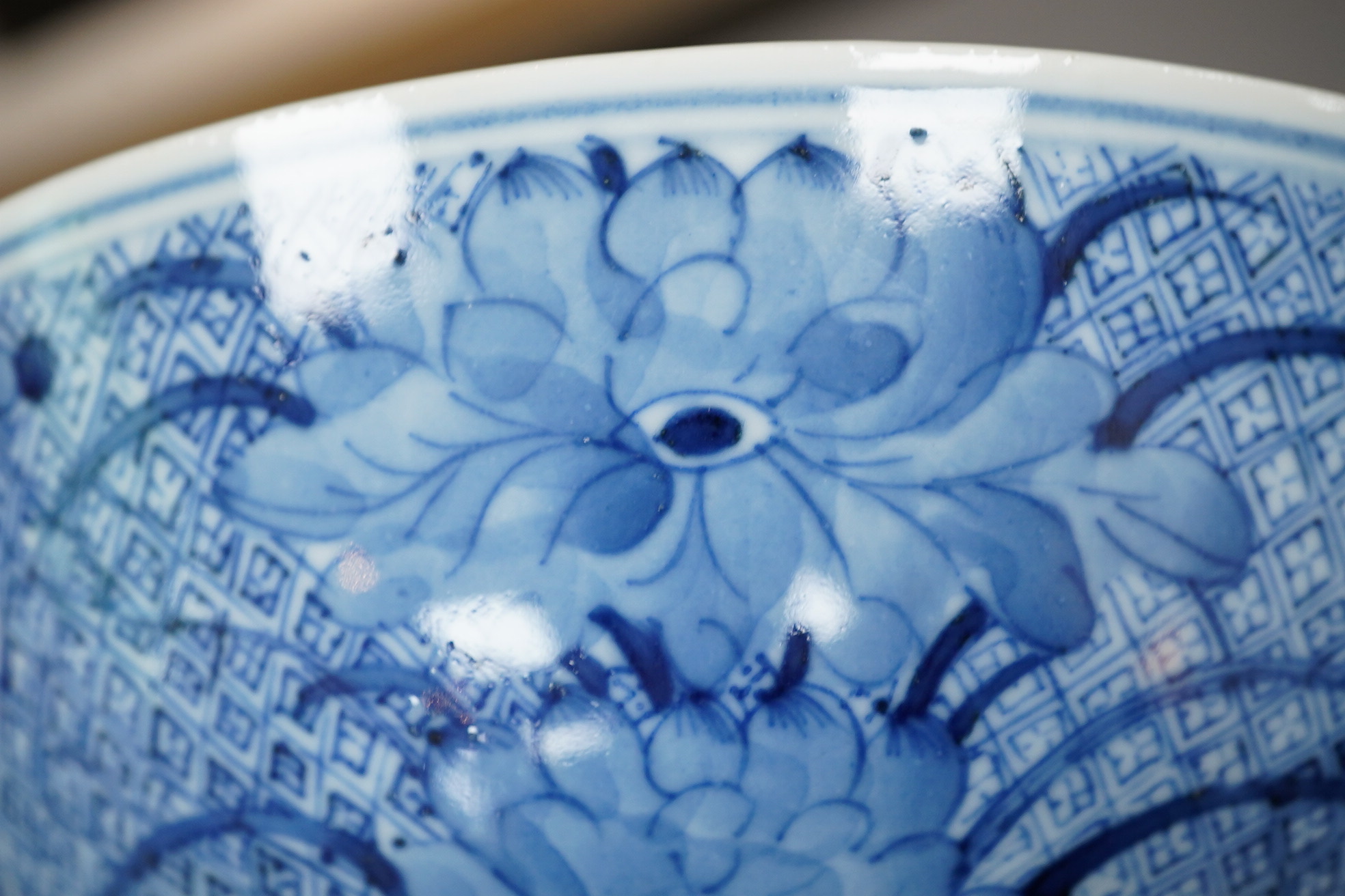 A Chinese blue and white ‘dragon’ stem bowl, Guangxu six character mark and of the period (1875-1908)